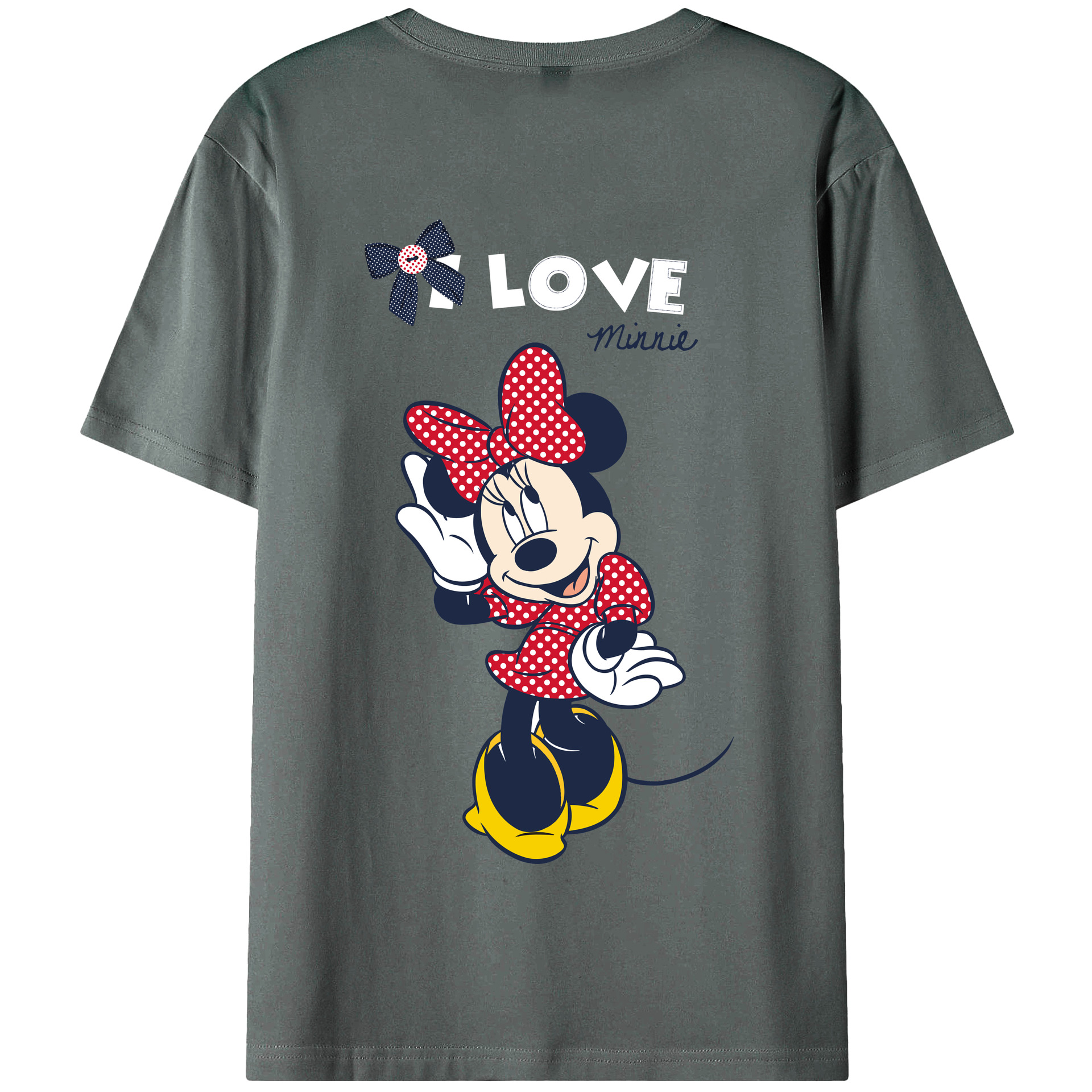 （画像用） ミッキーマウス Mickey Mouse 綿100％半袖Tシャツ（背面プリント）